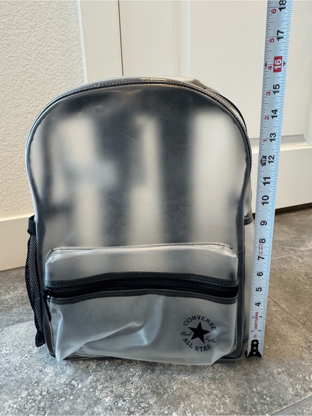Converse matte clear backpack NWT